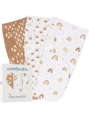 3 Pack of Comfy Cubs Neutral Swaddles